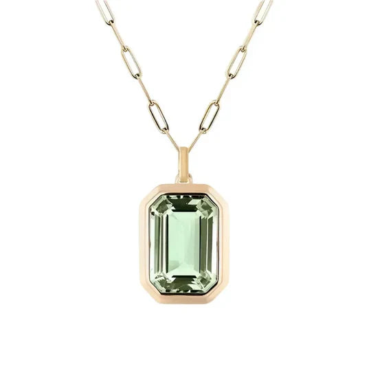 Sophia necklace with emerald stone
