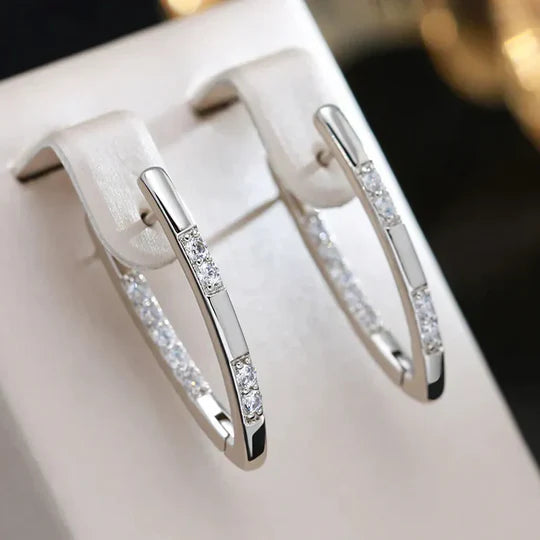 Elegant gold Zirconia Earrings
