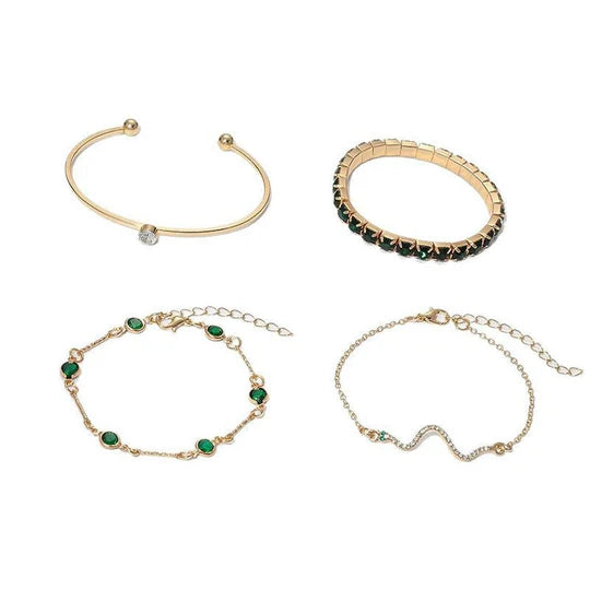 Juego de pulseras Emerald Glamour