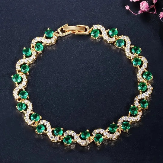 Pulsera Diana de esmeraldas