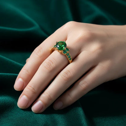 Gold and Emerald Ring