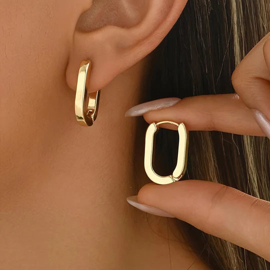 Elegantes pendientes geométricos