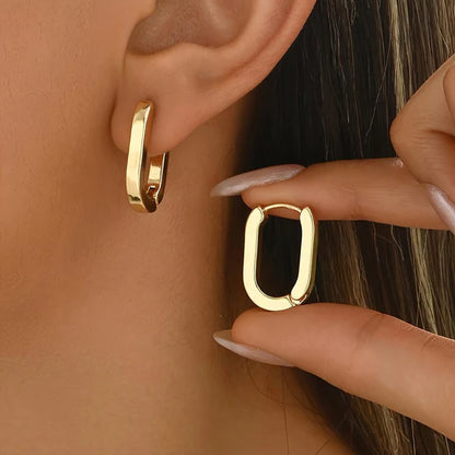 Elegantes pendientes geométricos