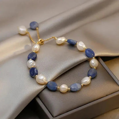 Elegante pulsera de perlas oceánicas