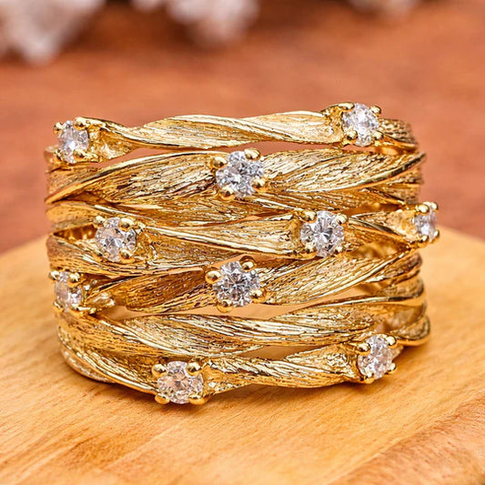 Stunning layered Gold Ring