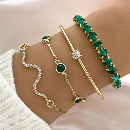 Juego de pulseras Emerald Glamour
