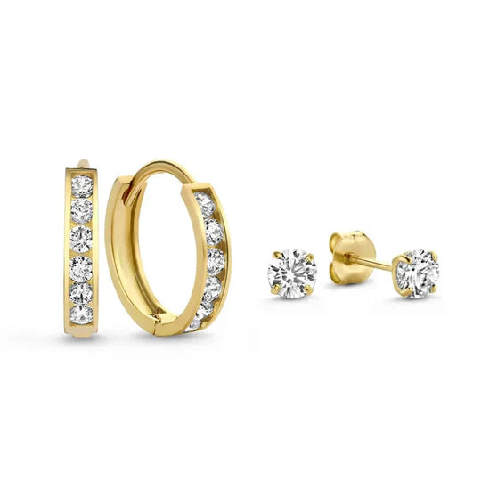 Conjunto de pendientes Dara Brillant con piedras.