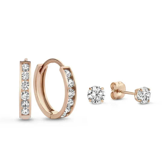 Conjunto de pendientes Dara Brillant con piedras.