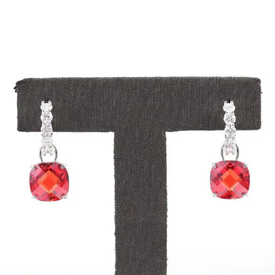 Ruby and Diamond Earrings