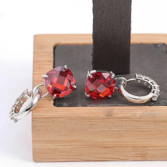 Ruby and Diamond Earrings