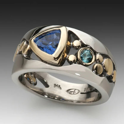Anillo azul vintage